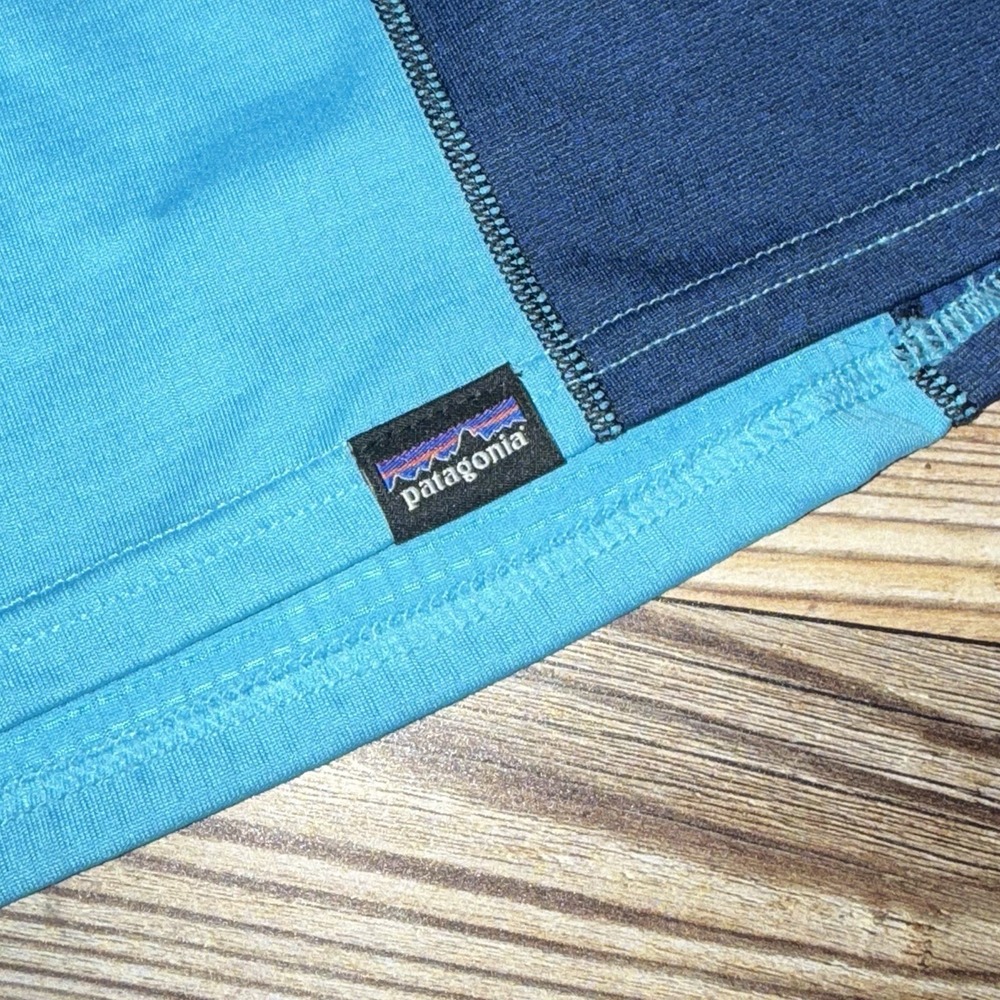 Patagonia Capiline Baselayer Quarter Zip Womens Size XL Polartec Blue Midweight - Picture 5 of 9